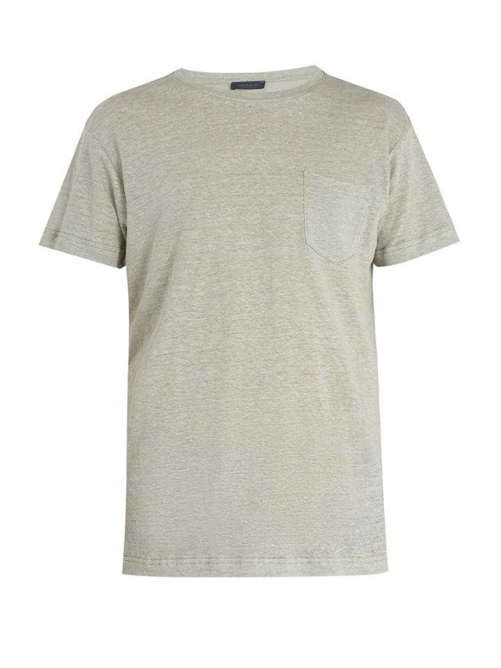 Thom Sweeney Crew-neck Linen T-shirt