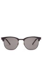Matchesfashion.com Saint Laurent - Round Frame Acetate And Metal Sunglasses - Mens - Black