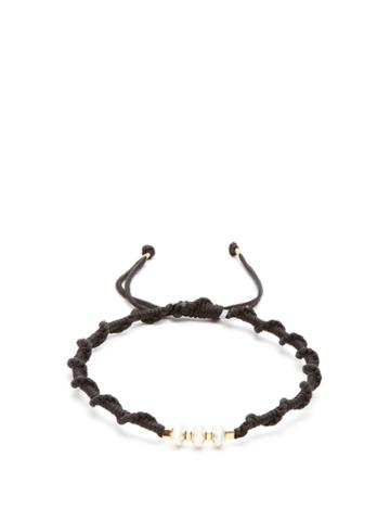Black Dakini Sterling-silver And Cord Bracelet
