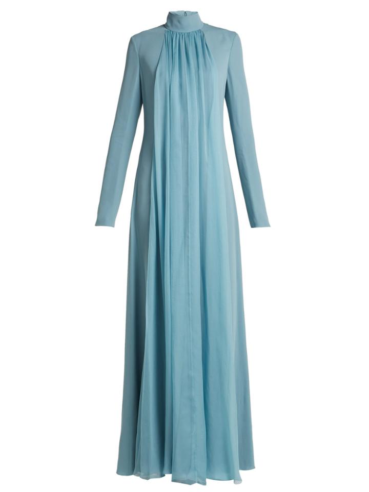 Lanvin Gathered Silk-georgette Gown