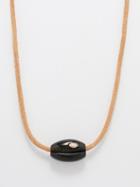 Dezso - Cowry Bead Diamond & 18kt Rose-gold Necklace - Womens - Multi