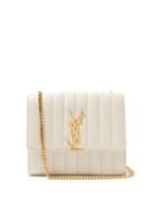 Matchesfashion.com Saint Laurent - Vicky Quilted Leather Cross Body Bag - Womens - White