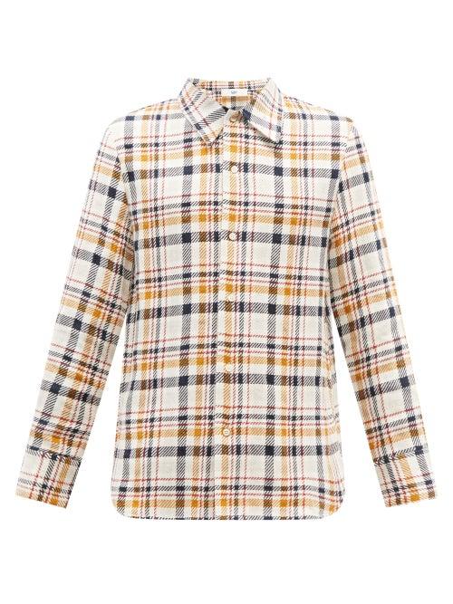 Sfr - Marcel Check Cotton-blend Twill Shirt - Mens - Multi
