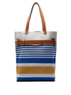 Matchesfashion.com Loewe - Striped Canvas Tote Bag - Mens - Blue Multi