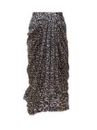Matchesfashion.com Isabel Marant - Candice Floral Print Silk Midi Skirt - Womens - Black Print