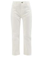 Raey - Crop Organic-cotton Straight Leg Jeans - Womens - White