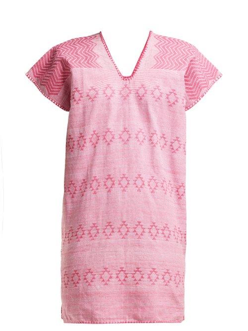 Matchesfashion.com Pippa Holt - No.111 Embroidered Cotton Kaftan - Womens - Pink
