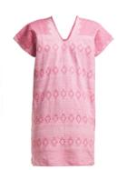 Matchesfashion.com Pippa Holt - No.111 Embroidered Cotton Kaftan - Womens - Pink