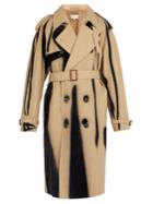 Maison Margiela Spray-effect Flocked Twill Trench Coat