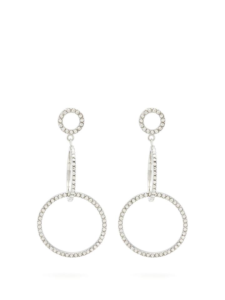 Isabel Marant Crystal-embellished Hoop Drop Earrings