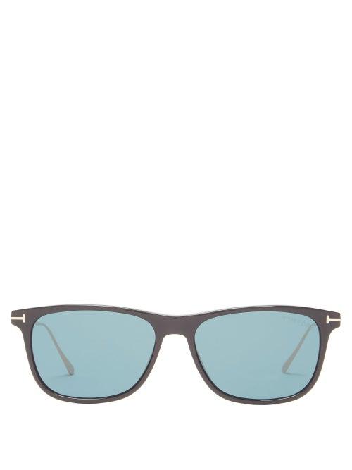 Matchesfashion.com Tom Ford Eyewear - Square Acetate & Metal Sunglasses - Mens - Black