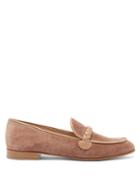 Matchesfashion.com Gianvito Rossi - Benny Leather-trimmed Suede Loafers - Womens - Beige