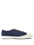 Matchesfashion.com Marni - Exaggerated Sole Low Top Canvas Trainers - Mens - Navy
