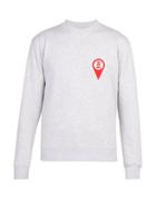 Matchesfashion.com Ami - 'you Are Here' Appliqud Cotton Sweatshirt - Mens - Grey