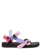 Matchesfashion.com Arizona Love - Trekky Bandana Wrapped Velcro Strap Sandals - Womens - Pink Multi
