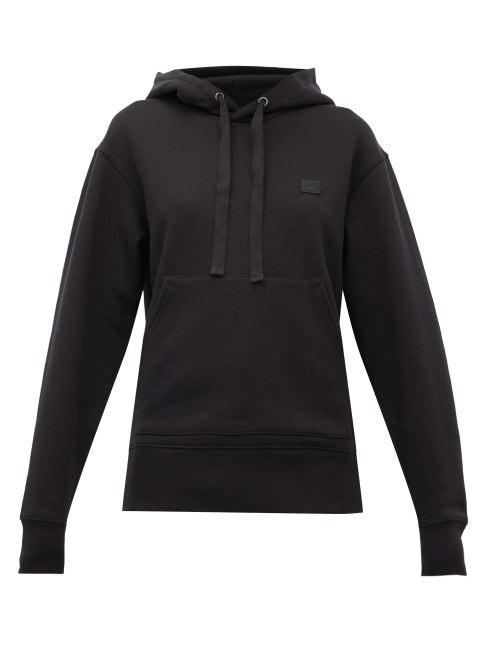 Matchesfashion.com Acne Studios - Ferris Face Cotton Hooded Sweatshirt - Womens - Black