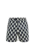 Matchesfashion.com Odyssee - Circle Print Swim Shorts - Mens - Navy Multi