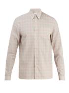 Prada Point-collar Checked-print Cotton Shirt