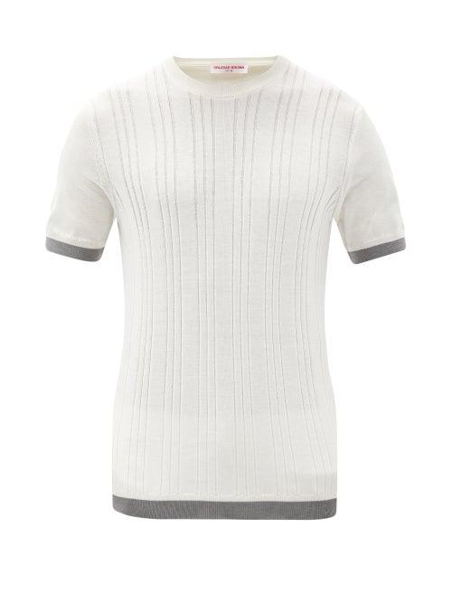Matchesfashion.com Orlebar Brown - Higgins Silk-cotton Jersey T-shirt - Mens - Beige
