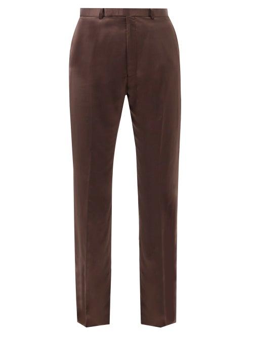 Martine Rose - Satin Suit Trousers - Mens - Brown