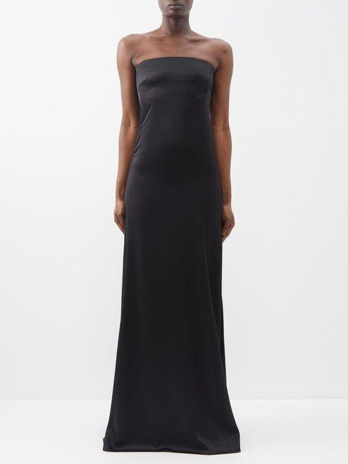 Nili Lotan - Esmee Strapless Silk Gown - Womens - Black