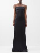 Nili Lotan - Esmee Strapless Silk Gown - Womens - Black