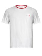 Ami Contrast-neck Cotton-jersey T-shirt