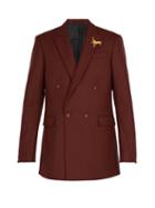 Matchesfashion.com Ribeyron - Double Breasted Wool Blend Blazer - Mens - Brown