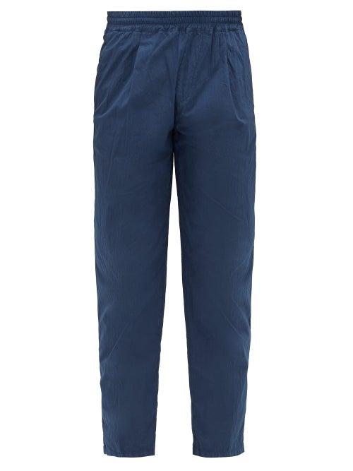 Matchesfashion.com The Gigi - Stretch-cotton Seersucker Trousers - Mens - Navy