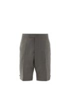 Matchesfashion.com Thom Browne - Straight-leg Super 120s Wool-twill Shorts - Mens - Grey