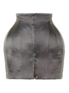 Balmain Structured Satin Mini Skirt