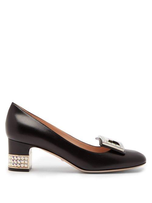 Matchesfashion.com Gucci - Madelyn Crystal Embellished Pumps - Womens - Black