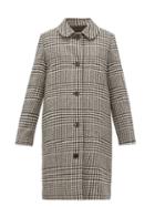Matchesfashion.com A.p.c. - Peel Single Breasted Houndstooth Wool Coat - Womens - Black White
