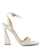 Gianvito Rossi - Aura 105 Flared-heel Leather Sandals - Womens - White