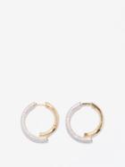 Otiumberg - Pav-crystal 14kt Gold-vermeil Hoop Earrings - Womens - Gold Multi