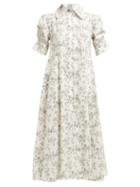 Matchesfashion.com Thierry Colson - Floral Print Cotton Midi Shirtdress - Womens - Black Multi