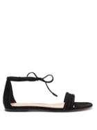 Matchesfashion.com Gianvito Rossi - Ankle-tie Suede Sandals - Womens - Black