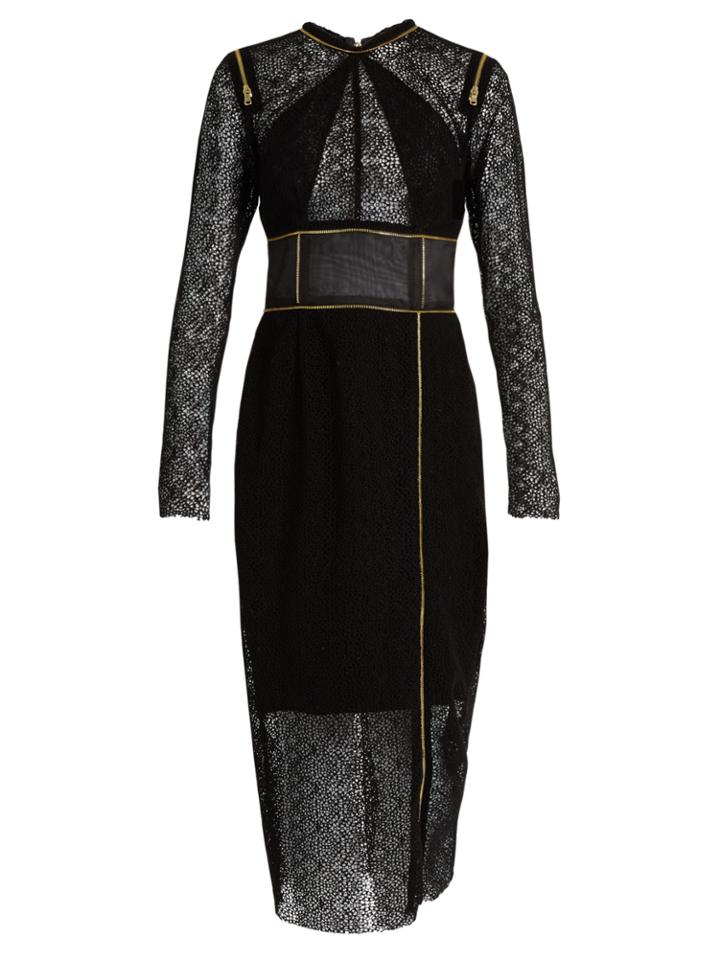 Sophie Theallet Zip-detail Guipure-lace Dress