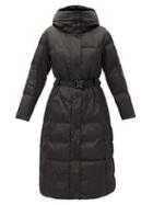 Matchesfashion.com Fusalp - Odette Belted Hooded Quilted Down Coat - Womens - Dark Green