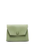 The Row - Nu Twin Leather Clutch Bag - Womens - Light Green