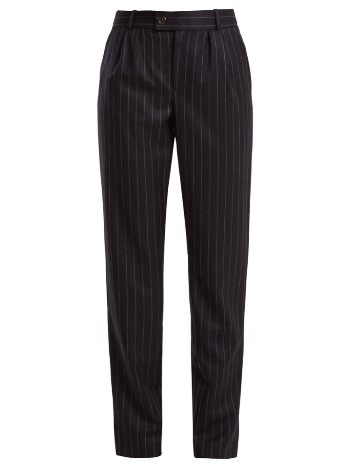 A.p.c. Keaton Pinstriped Brushed-wool Trousers