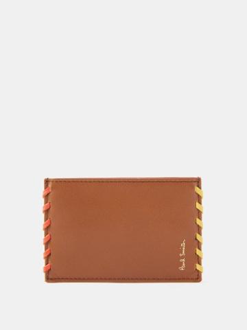 Paul Smith - Whipstitched Leather Bi-fold Wallet - Mens - Brown Multi