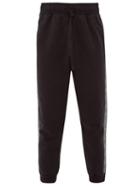 Matchesfashion.com Maison Kitsun - Jacquard Logo Panelled Cotton Jersey Track Pants - Mens - Black