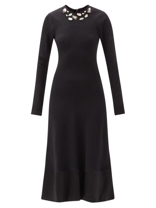 Matchesfashion.com Ssone - Chase Crystal-appliqu Dress - Womens - Black