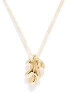 Jil Sander - Foliage Silk-gauze Leaf-pendant Necklace - Womens - Gold