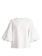 Tibi Balloon Sleeve Cotton Top