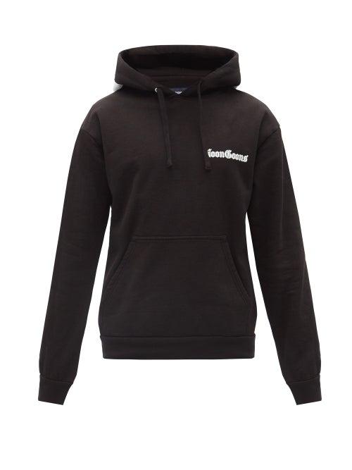 Matchesfashion.com Noon Goons - Ryder Logo-print Cotton-jersey Hooded Sweatshirt - Mens - Black