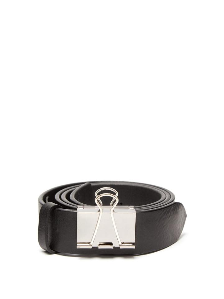 Vetements Paper Clip Leather Belt