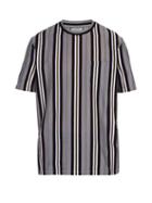Matchesfashion.com Lanvin - Striped Cotton Jersey T Shirt - Mens - Grey Multi