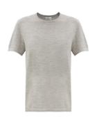 Matchesfashion.com Co - Round-neck Knitted Cashmere T-shirt - Womens - Dark Grey